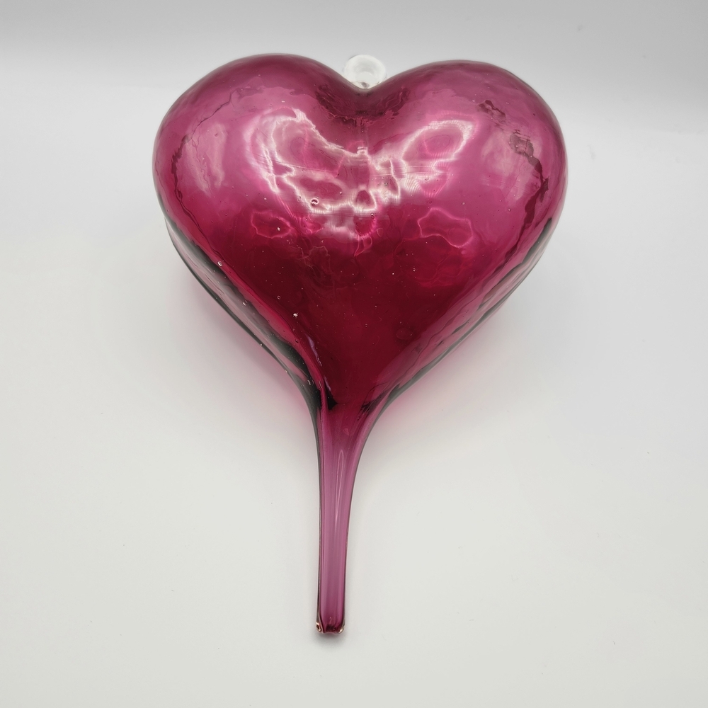 VALENTINE'S DAY SPECIAL!  Custom hand blown Translucent glass heart